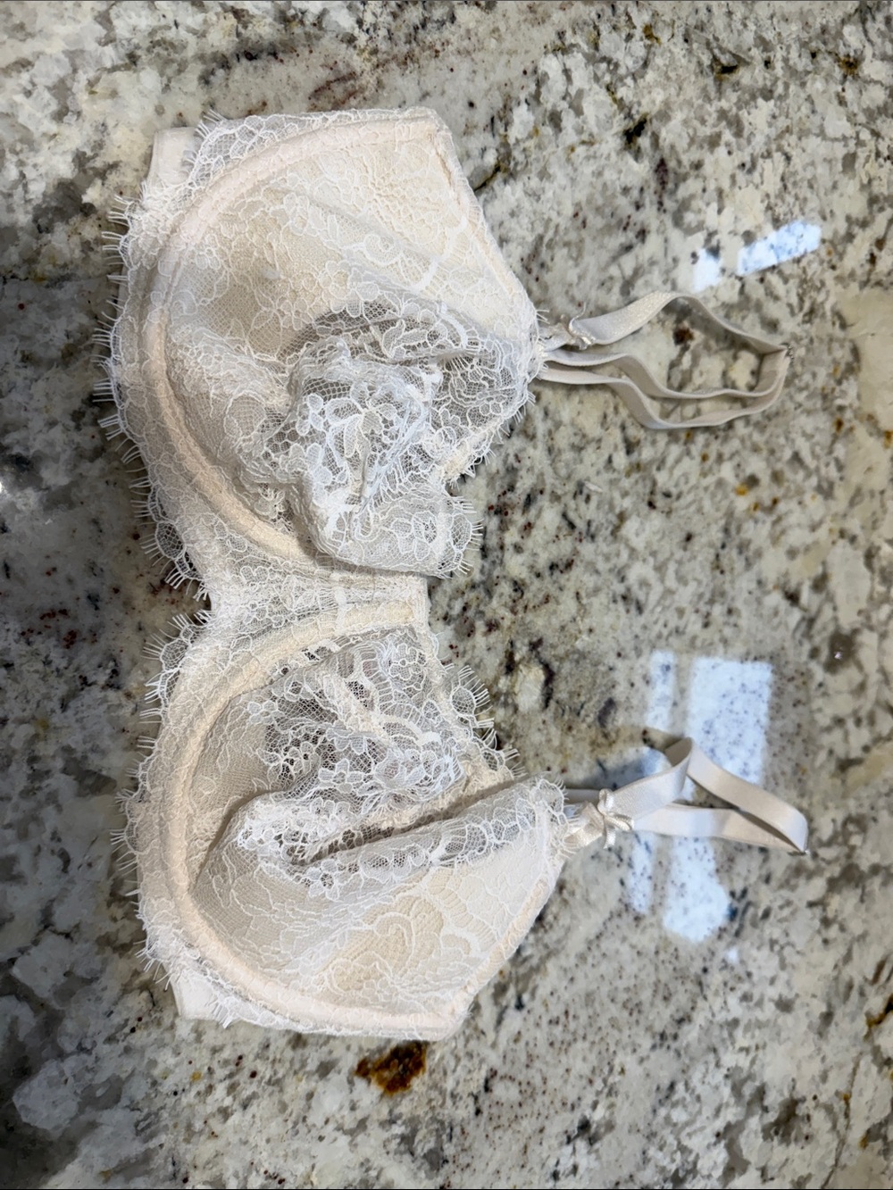 Victorias Secret Lace Balconette Bra in Ivory - Women's Intimates & Sleepwear